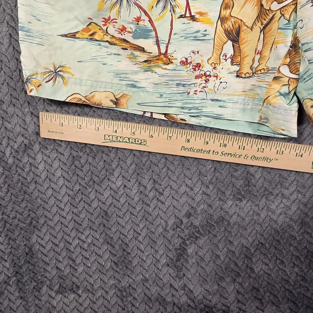 Polo Ralph Lauren Mens Swim Trunks Lined Elephant Print Size XL Tropical Pockets